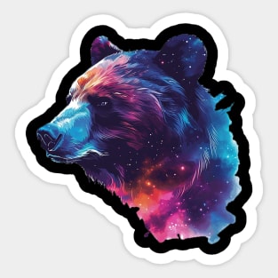 galaxy bear Sticker